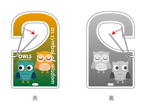 カラビナレバーの開閉イメージ