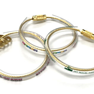 ワイヤーキーホルダーゴールド